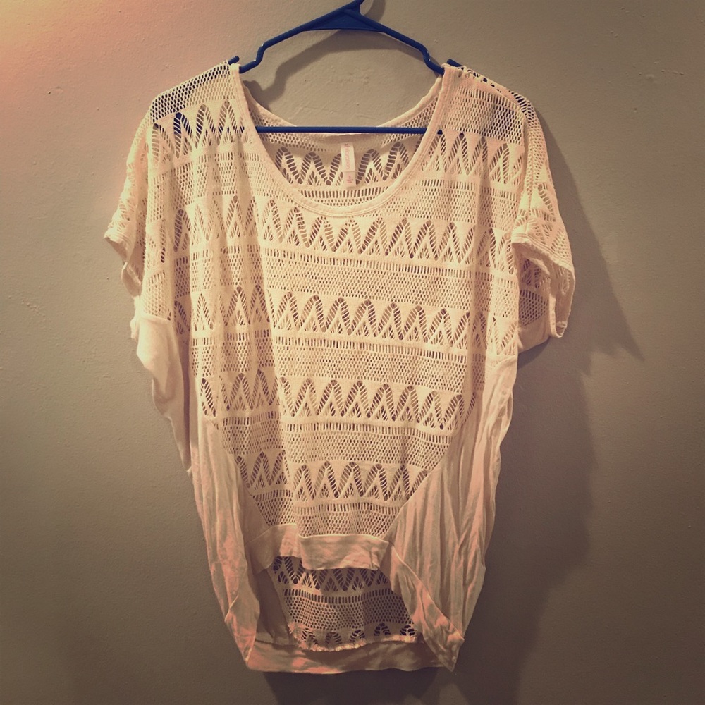 Cream flowy shirt